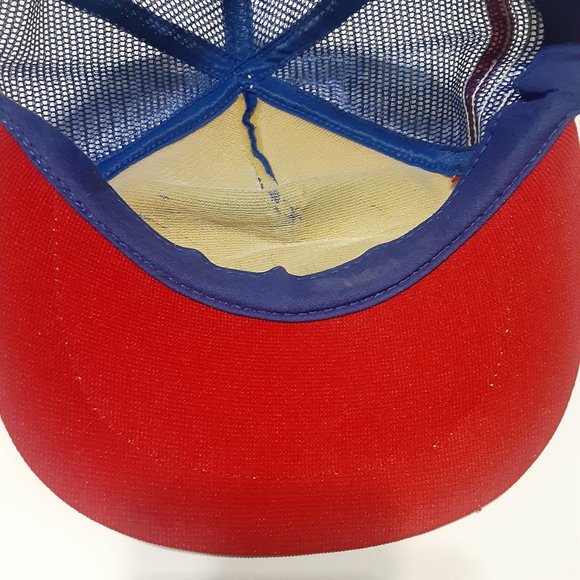 Pepsi-Cola 3 Stripe VTG Trucker Style Snapback Made in USA Hat/Cap - Picture 5 of 9